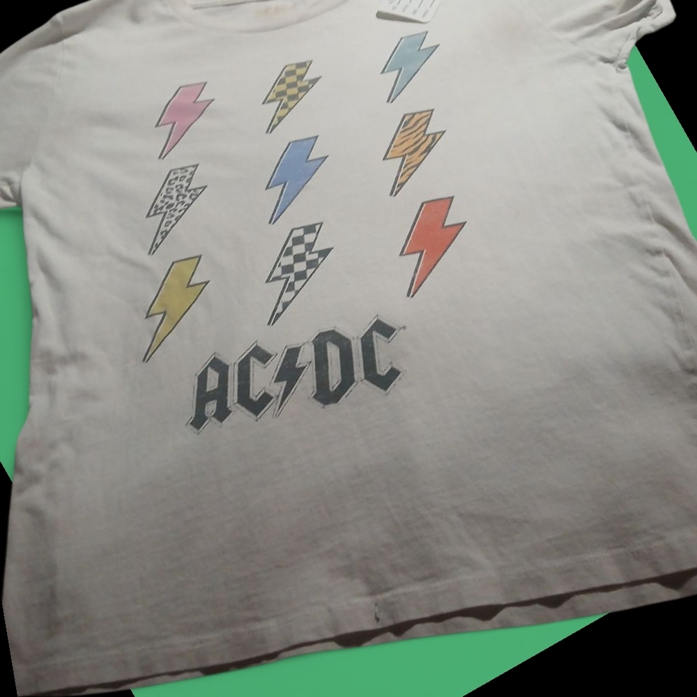 AC/DC Kids Lightning Bolt Tee - White